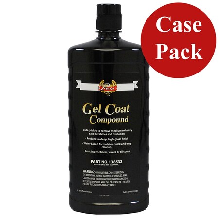 Presta Gel Coat Compound - 32oz - 138532CASE
